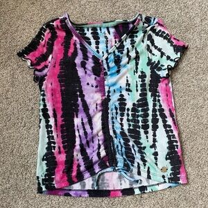 Justice girls tie dye 70s tshirt, 7/8​​​​